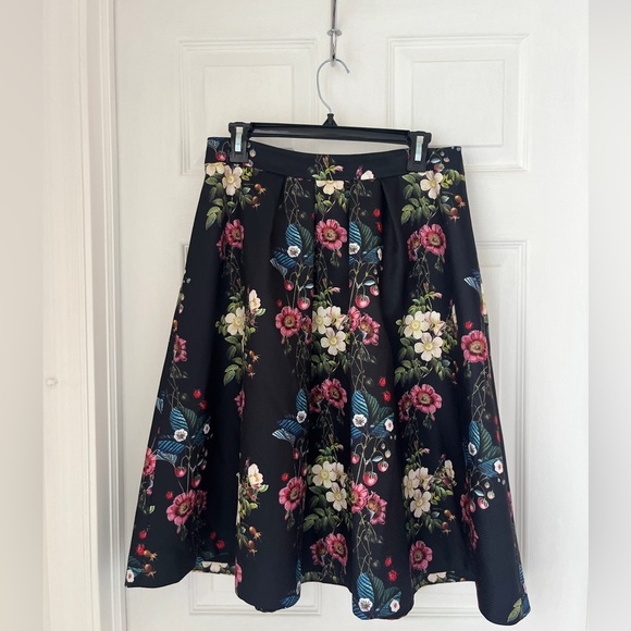 Ted Baker Bevly Oracle Floral-Jacquard Skirt size M - Picture 5 of 15